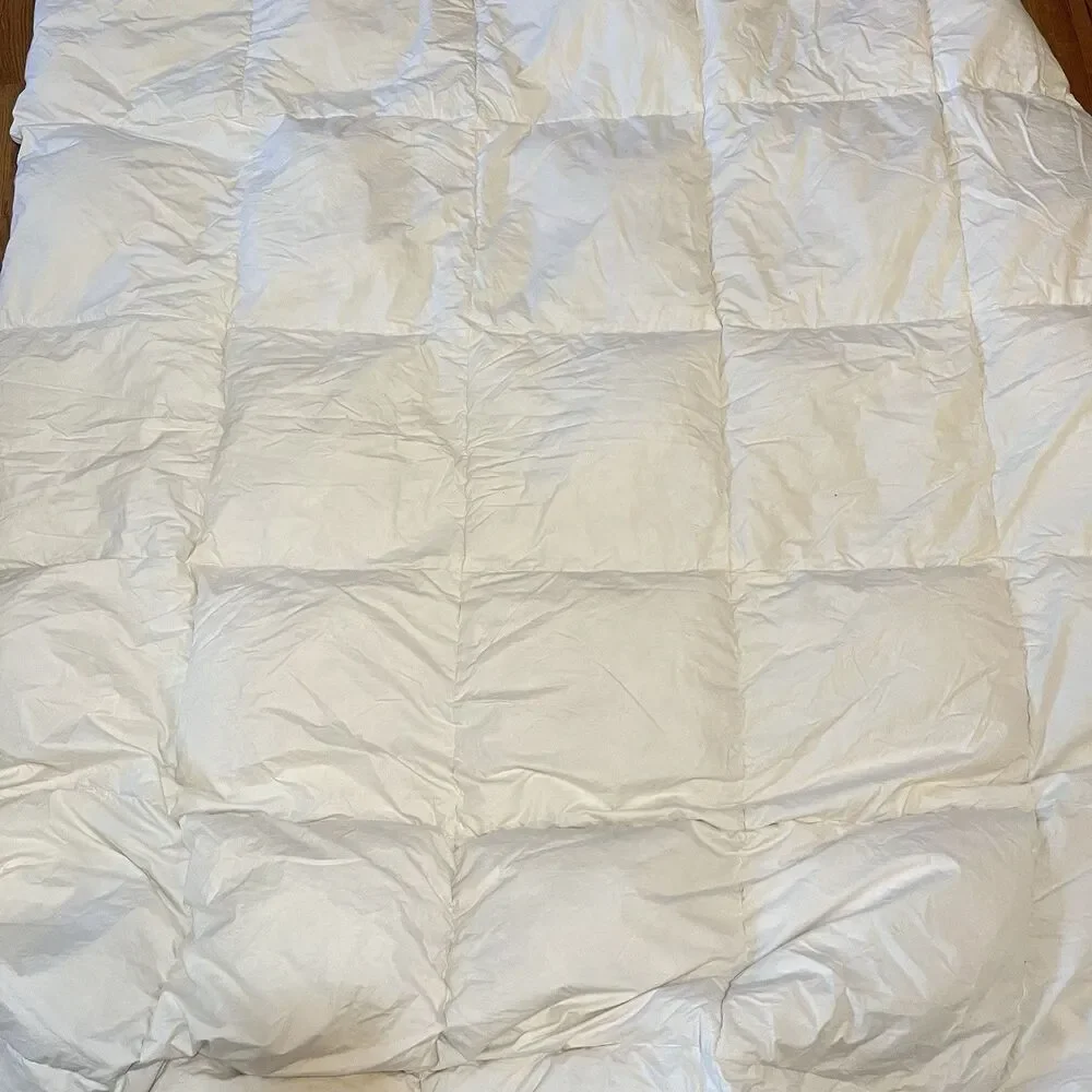 IKEA Honsbar Down Feather Duvet Insert White Comforter King 86x102